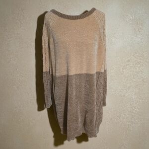 LuLaRoe Women's Sweater Dress in Beige and‎ Brown